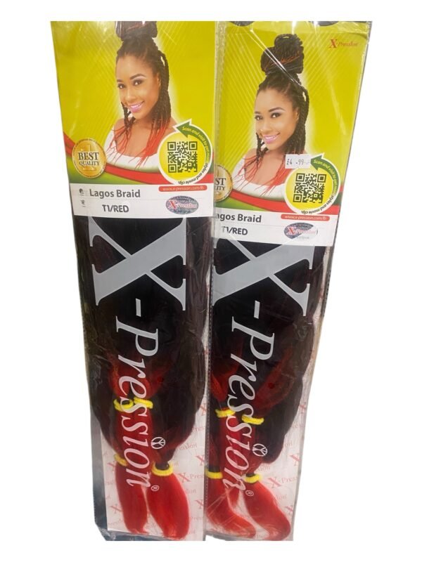 Xpression Lagos braid T1/red