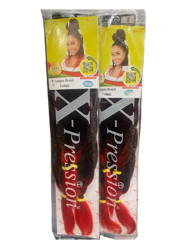 Xpression Lagos braid T1/red - Image 2