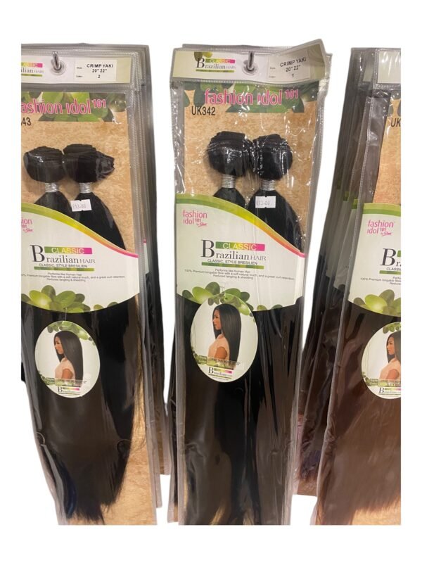 Classic Brazilian hair Crimp Yaki 20" & 22" col 1