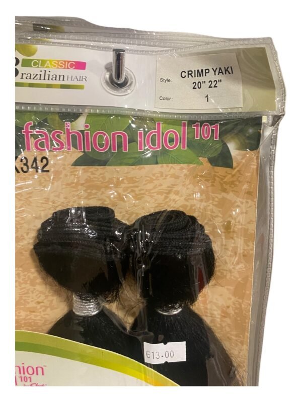 Classic Brazilian hair Crimp Yaki 20" & 22" col 1 - Image 2