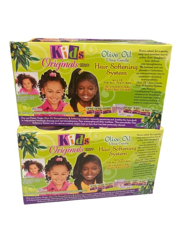 Kids original olive oil hair softening system